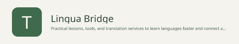 Lingua Bridge | Translating.Space